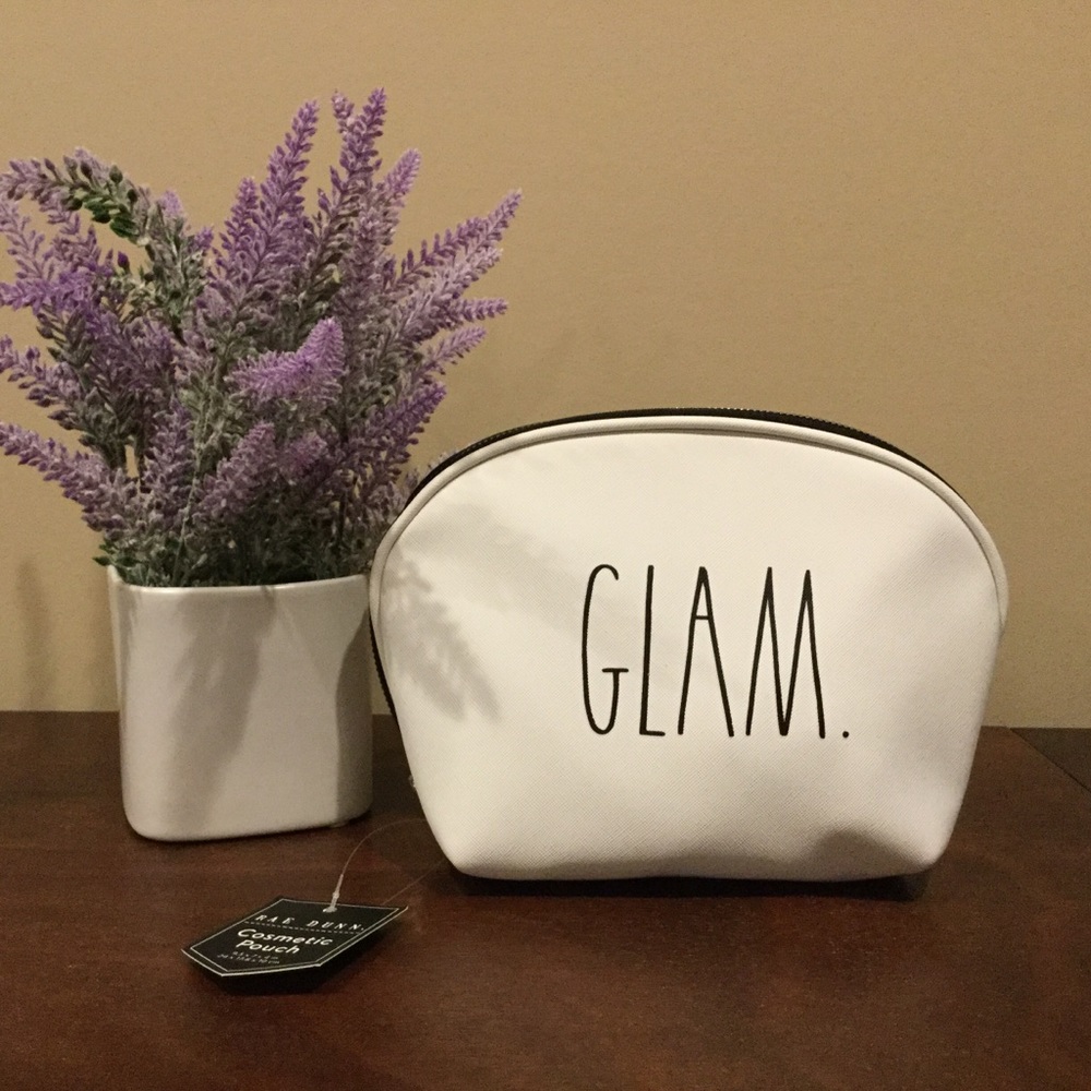 NWT Rae Dunn GLAM Zippered Cosmetic Bag